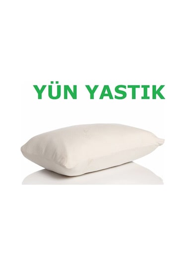 Yün Yastık - Yün Dolgulu Visco Yastık Beyaz