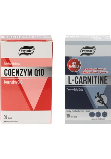 Phytodef Coenzym Q10 30 Kapsül + L-Carnitine 30 Tablet