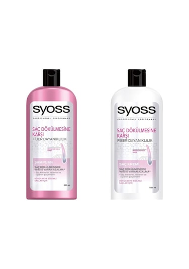 Syoss Saç Dökülmesine Karşı Fiber Dayanıklılık Şampuanı 2 x 550 ML