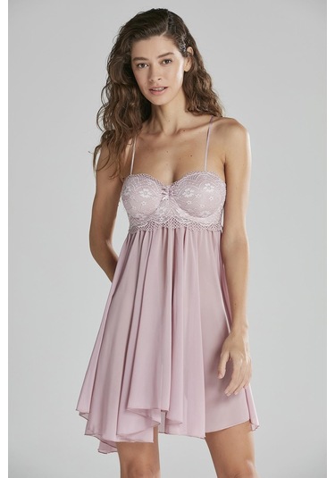 Pierre Cardin Şifon Dantelli Gecelik - 880 001