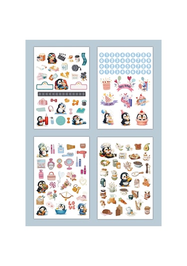 Mood Penguen Sticker Defteri Bullet Journal, Planner Nihilist Penguen Sticker Defteri
