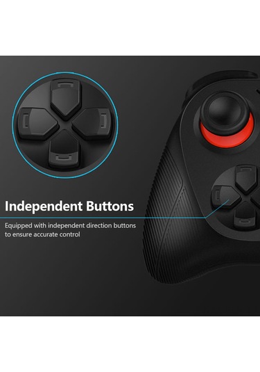 Xindoker Kablosuz Bluetooth Oyun Kolu - İki Joystick Ve Ergonomik Tasarım - Android/ios/pc Uyumlu Abs Materyal