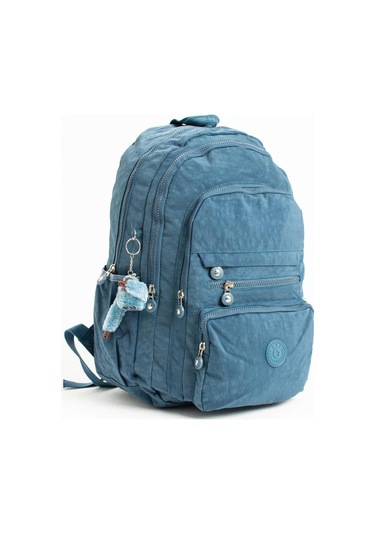 Ultra Hafif Çok Cepli Krinkıl Sırt Çantası Unisex Mavi Model: 571-3b - Mavi