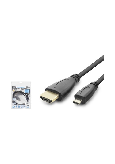 Büro Ev Ofis Cihazları İçin 150cm Siyah Hdmi To Micro Hdmi Kablo