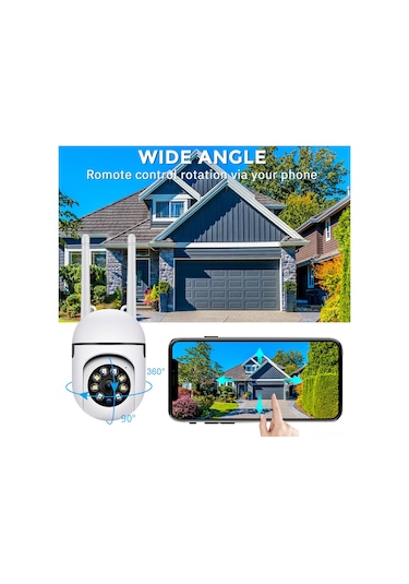 Moveevo Beyaz 1080p Wifi Güvenlik Kamerası: 360 Dönebilen, İki Yönlü Konuşma, İki Modlu Gece Görüşü, Tf Kart Ve Bulut Depolama, Usb Beslemeli Beyaz