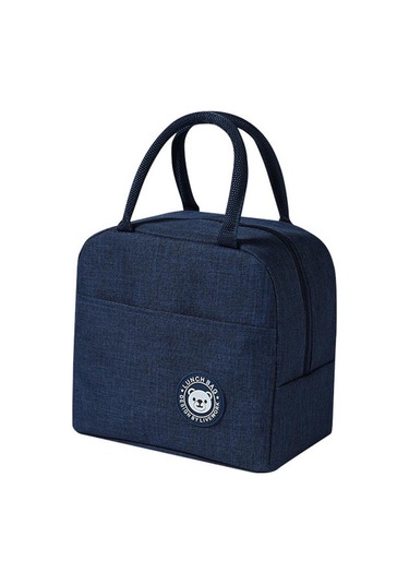 Lacivert 1 Adet Soğutucu Çanta Seyahat Öğle Yemeği Kutusu Çantası Lacivert