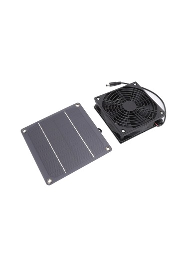 Geeroyoo 3w Güneş Enerjili Çift Katlı Koruyucu Ağı İle Pet Köşkleri, Seralar İçin Soğutucu Vantilatör - Hava Dolaşımı, Sıcaklığı Düşürür Fan-3w