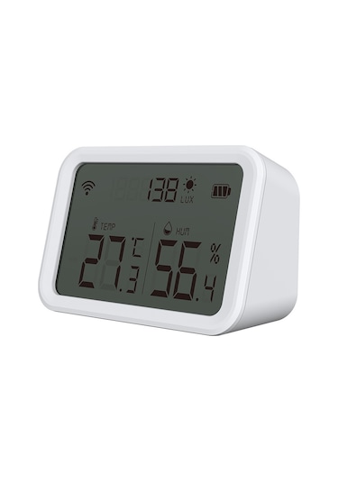 Neo Nas-th02b Çok İşlevli Sensör Tuya Zigbee Işık Yoğunluğu Algılamalı Akıllı Sıcaklık Ve Nem Dedektörü