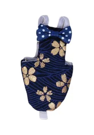 Fochsia Mavi Çiçek Desenli Papağan Ve Güvercin Bezi, Nefes Alabilir, Sızdırmaz, Ayarlanabilir, Moda Çiçek Baskı.