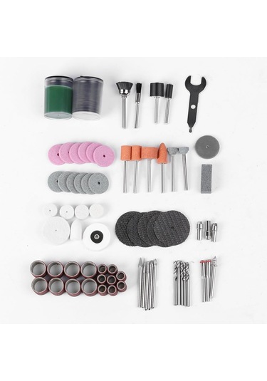 100pcs Güç Döner Takım Aksesuarları Kiti, Kesme, Zımparalama İçin 1/8 İnç Shank Dıy Evrensel Testmen