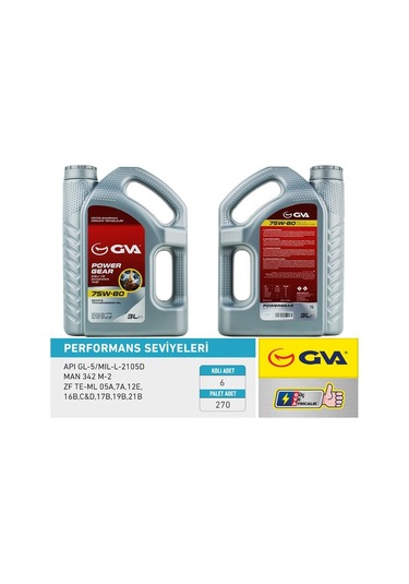 Gva Şanzıman Yağı 75w80 3lt Apı Gl-5 IS00-GVA 9920742