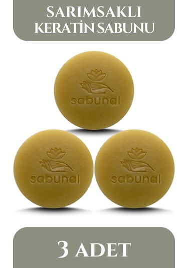 Sabunal Sarımsaklı Keratin Sabunu 3 Adet - Saç Besleyici Sabun