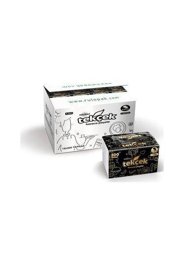 Rulopak Tekçek Horeca Dispenser Peçete 2 Katlı 200 Yaprak 18'Li P