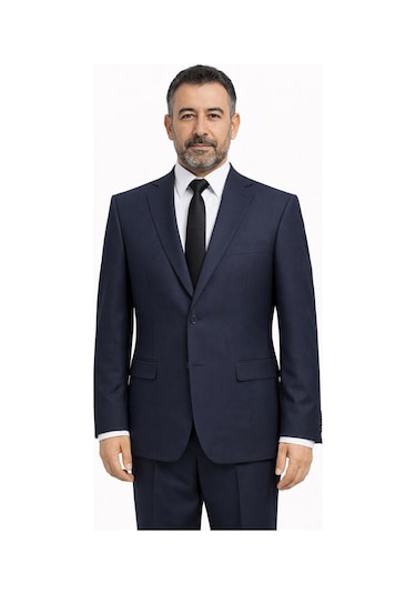 Dekosan Erkek Regular Fit Baba Takım Elbise - 7555 Lacivert