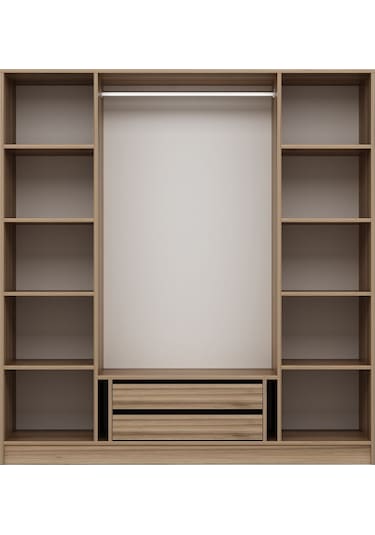 Minar Kale 180cm Giyinme Dolabı Dore Ceviz - 190cm