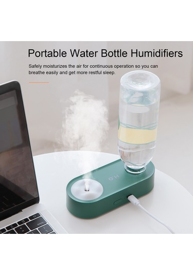 Youtek Usb Şarjlı Minyatür Portatif Su Sise Nemlendirici, Led Gece Lambası, Sürekli Ve Aralıklı Buhar Modu, Ev Ofis Seyahat İçin
