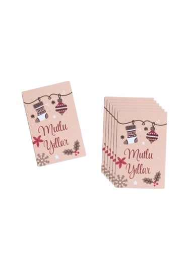 Yılbaşı Kartı Mutlu Yıllar 25'li 6.5x10 Cm