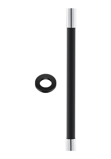 Suntek Balkon, Banyo, Mutfak Için Esnek Su Musluğu Borusu Uzatma Siyah