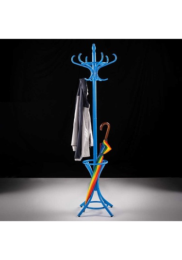 Handy Mate Dorya 12li Ahşap Askılık-mavi 51x185x51 Cm Gxyxd Diğer