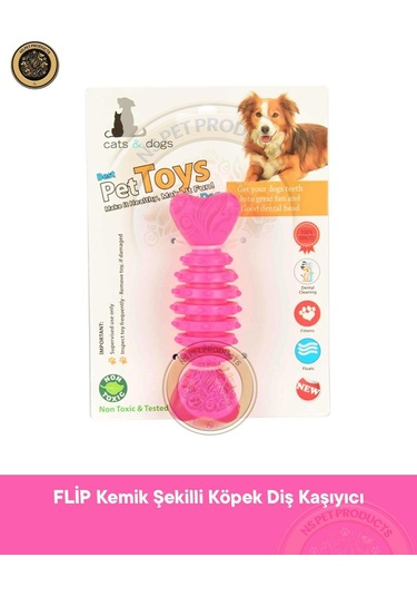 Flip Kemik Şekilli Köpek Diş Kaşıyıcı
