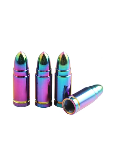 Aubyhe Alüminyum Gövde Lastik Valf Kapakları - Koyu Gri, Dayanıklı, Evrensel Uyum Otomobil, Suv, Bisiklet, Motosiklet - Kolay Kurulum Bullet Tipi