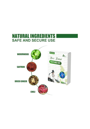 Mufunye Doğal Bileşenli Pelin Otu Diz Yaması - 12 Adet, Çok Amaçlı Kullanım İçin İdeal