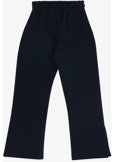 Breeze Kız Çocuk Eşofman Altı Paçası Yırtmaçlı 8-14 Yaş, Lacivert