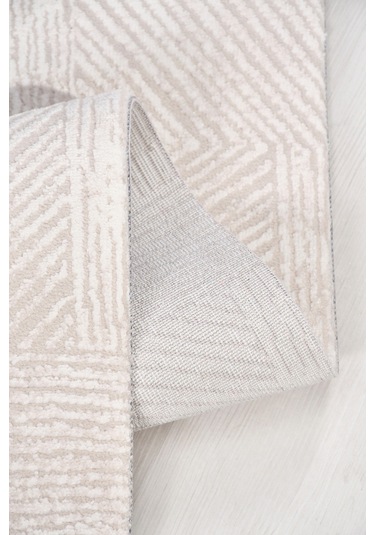 Volora Halı Koleksiyonu Yumuşak Dokulu, Modern İnce Form, Tozumaz Ve Kolay Temizlenebilir Krem - Açık Gri