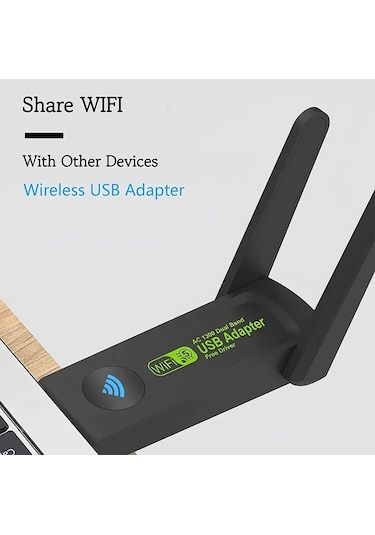 Maxgo 3125 1300 Mbps Dual Band Usb 3.0 Adaptör Kablosuz Wifi Alıcı 2.4ghz 5ghz Tak Çalıştır
