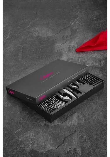 Avcı 1063 Amore Klasik Çatal Bıçak Kaşık Takımı 36 Parça Gri