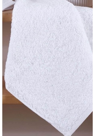10 Lu El Yüz Otel Havlusu 50x85 Cm Beyaz 16/1 Avs 200 Gr Beyaz