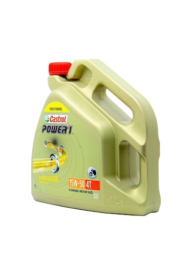 Castrol PoWer 1 4t 15W-50 4 L 4 Zamanlı Motosiklet Yağı (4 Adet)