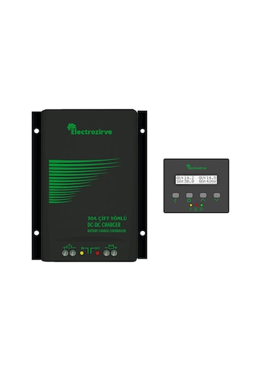 Elektrozirve 30a Dc-dc Bidirection Charger Akü Şarj Kontrol+ekran