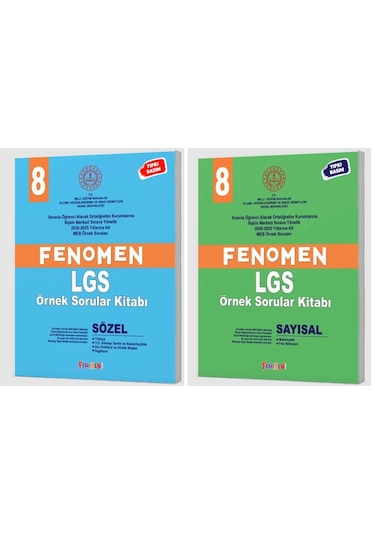 Fenomen Okul 2025 8. Sınıf Lgs Meb Sayısal + Sözel Örnek Sorular 2 Kitap
