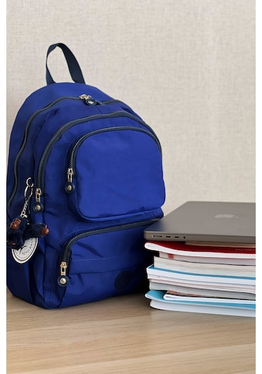 Nemo Group Saks Mavisi Okul Sırt Çantası Krinkıl Kumaş Saks Mavi
