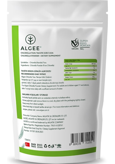 Algee Chlorella Toz 50 G