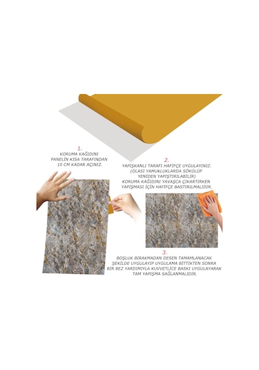 Tink Kendinden Yapışkanlı Yeşim Taşı Desenli Pvc Panel 41x62 Cm