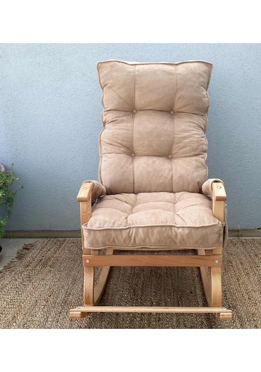 Reyo Santorini Sallanan Sandalye Dinlenme ve TV Koltuğu Bej