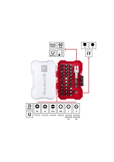Einhell XS-CASE 32 Parça Uç Seti - 49118693
