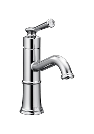 Moen 6402 Belfield Tek Kollu Banyo Musluğu, Krom Çok Renkli