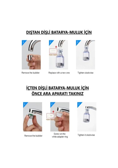 Hortumsuz Perlatör Filtreli-musluk Ucu Krom