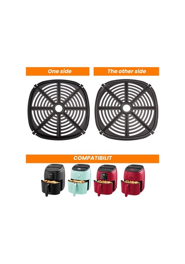 Hava Fritöz Bölme Plakası Kızartma Plakası Buharlama Plakası B Siyah