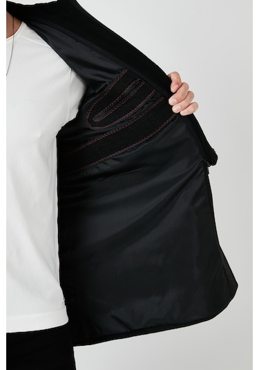 Buratti Çıkarılabilir Kapüşonlu Kırçıllı Slim Fit Kaşe Erkek Kaban 5841013 Füme