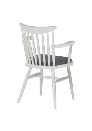 Cotswold Ahşap Kolçaklı Sandalye Beyaz - Gri