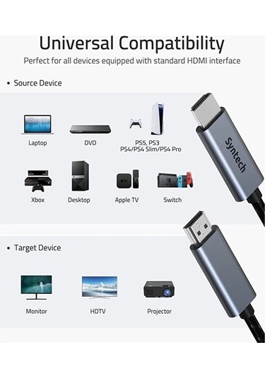 4k Hdmı Kablo Ultra Hd 60hz Destekli Hdmı 2.0 Kablo