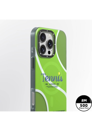 İphone 16 Pro Uyumlu Kılıf Magsafe Şarj Özellikli Spor Tasarımlı Youngkit Dynamic Serisi Kapak Yeşil