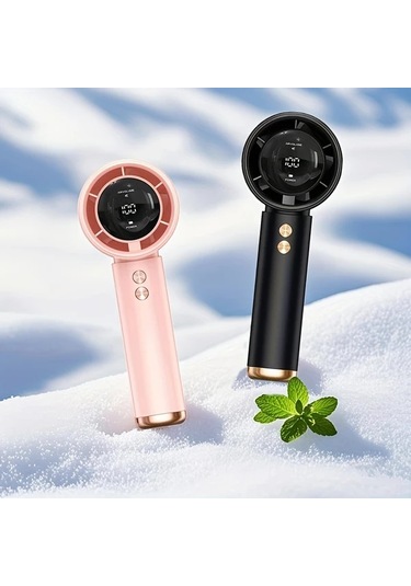Boatshop1 Siyah Taşınabilir El Tipi Fan 100 Hız Ayarlı Usb Şarj Edilebilir 1200mah Pil Abs Gövde İç Dış Mekan