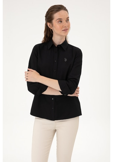 U.s. Polo Assn. Kadın Siyah Gömlek Basic 50316711-vr046 Siyah
