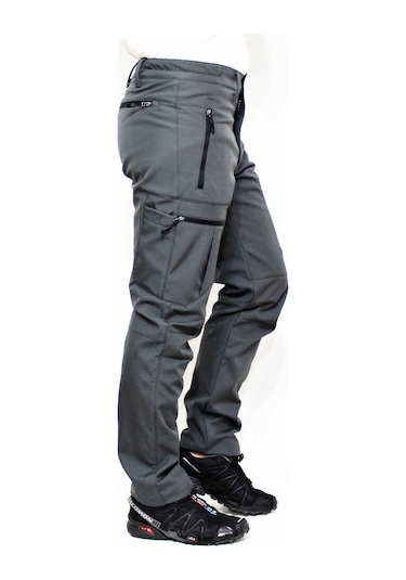 Mudwill Gri Zipper Kargo Cepli Softshell Pantolon