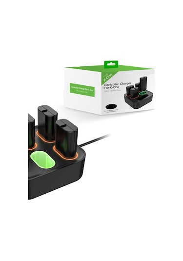 Dobe 4'Lü Xbox One-X-S-Series X-S Joystick 400 mAh Pil Şarj Stand